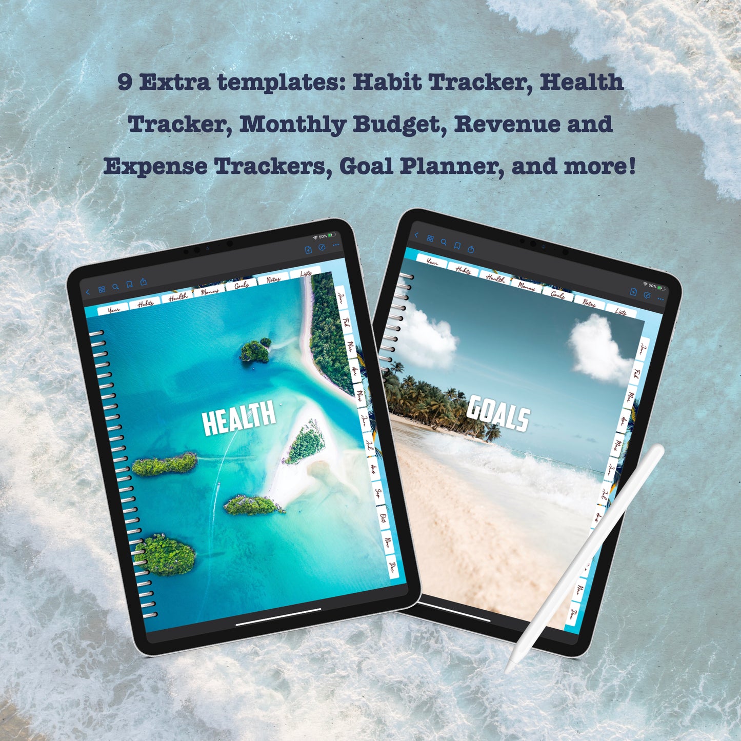 Beach Digital Planner - Instant Download