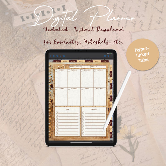 Vintage Digital Planner - Instant Download