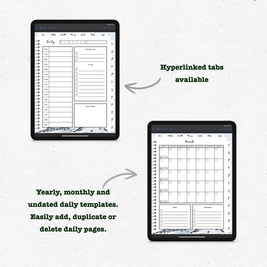 White Mountains Digital Planner - Instant Download