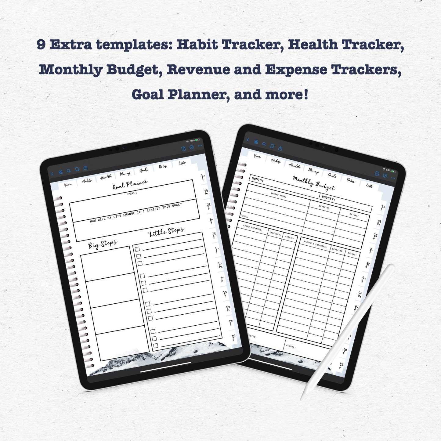 White Mountains Digital Planner - Instant Download