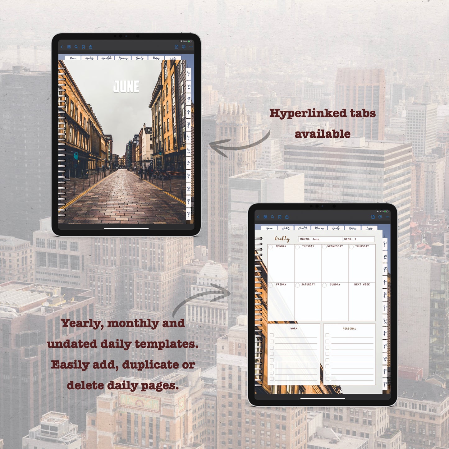City Digitial Planner - Instant Download