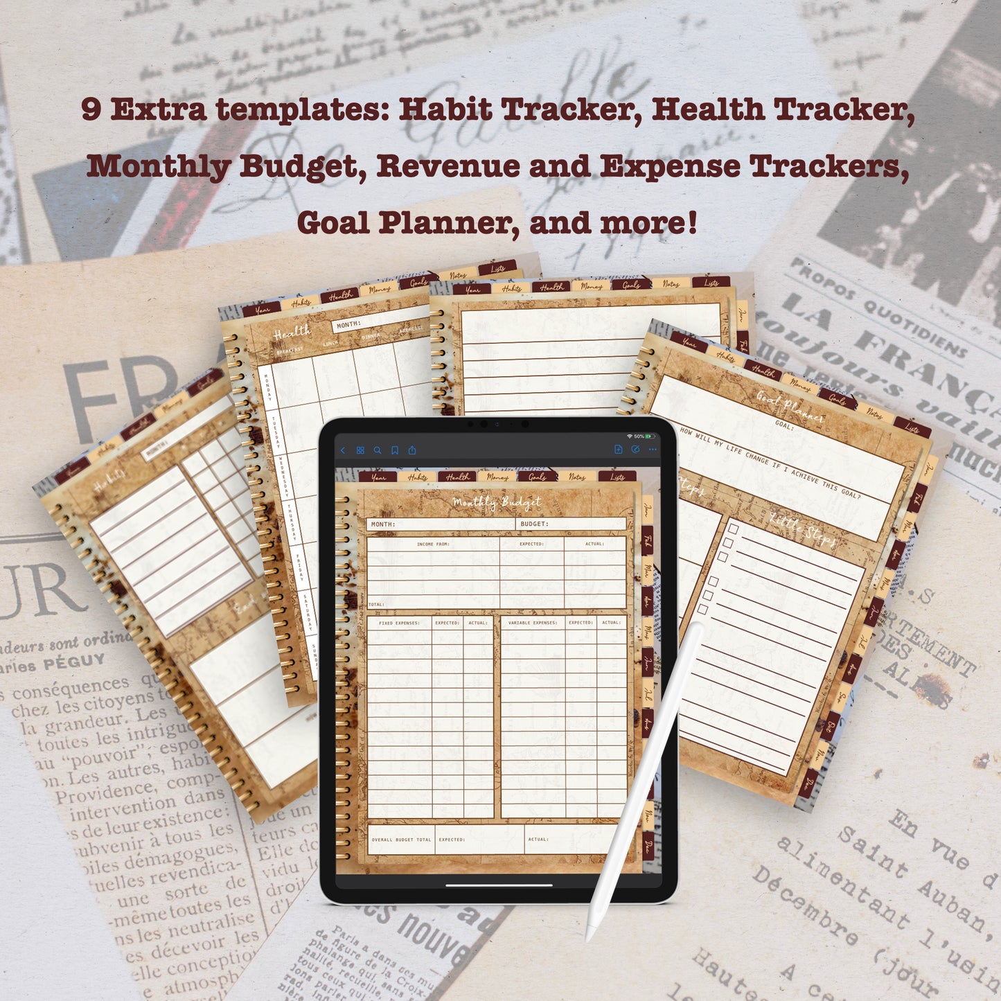 Vintage Digital Planner - Instant Download