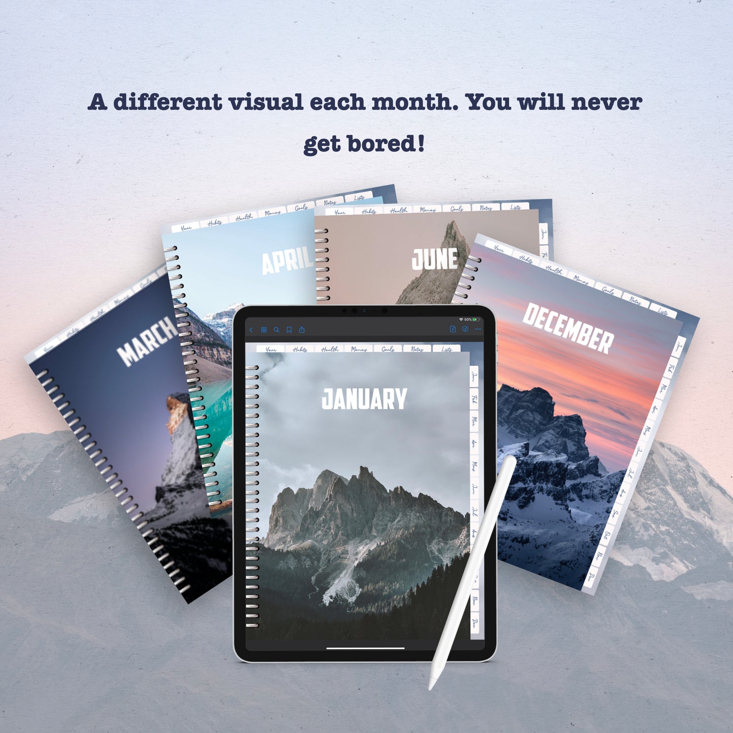 Mountains Digital Planner - Instant Download