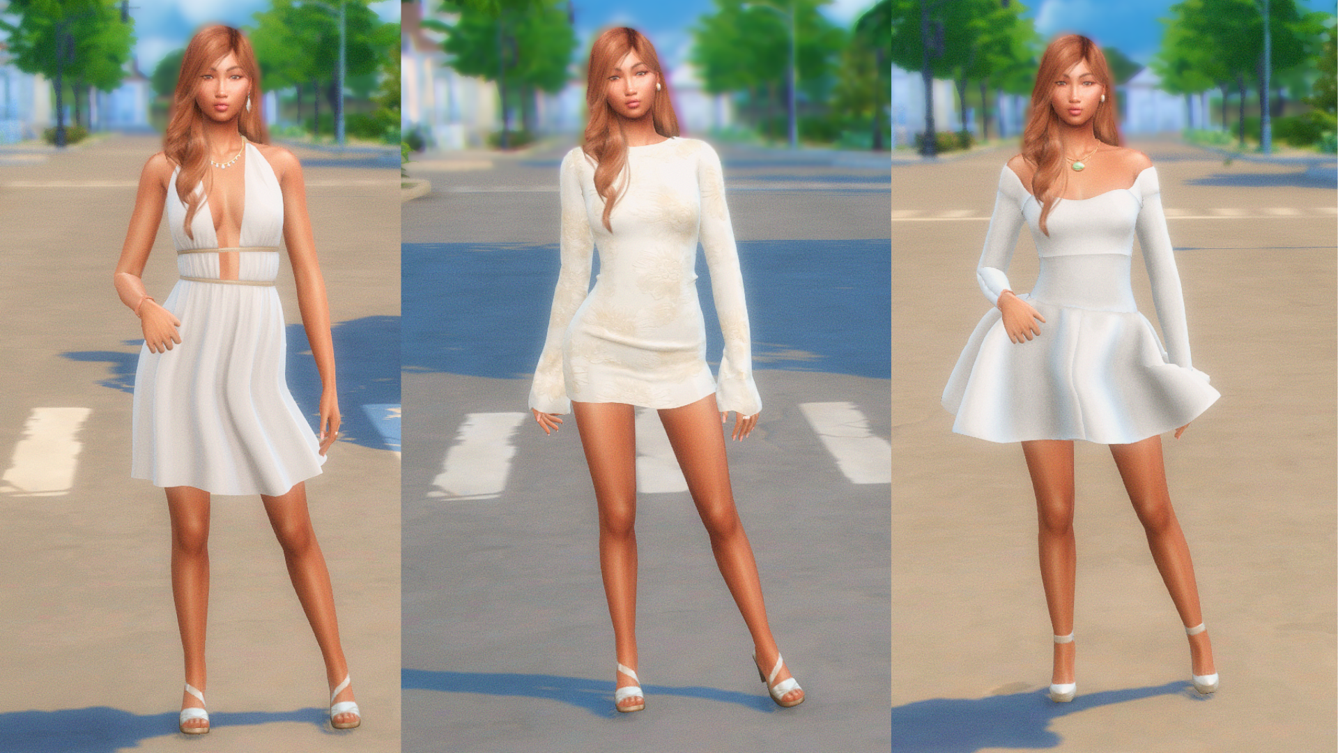5 Must-Have Short White Dress CCs for The Sims 4 – Stylish Custom Cont ...
