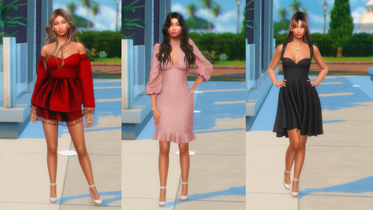 5 Medium - Short Dress CCs for The Sims 4 – Cute Custom Content for Female Sims