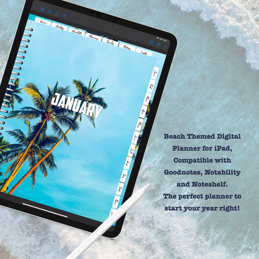 Beach Digital Planner - Instant Download