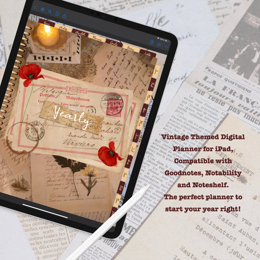 Vintage Digital Planner - Instant Download