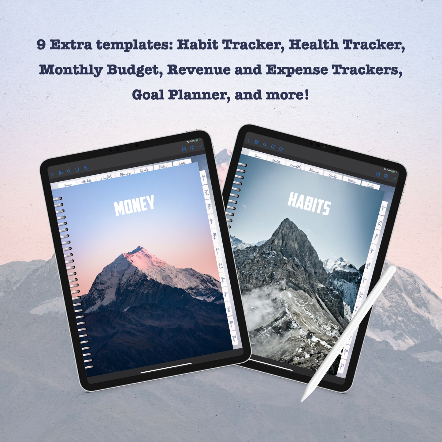 Mountains Digital Planner - Instant Download